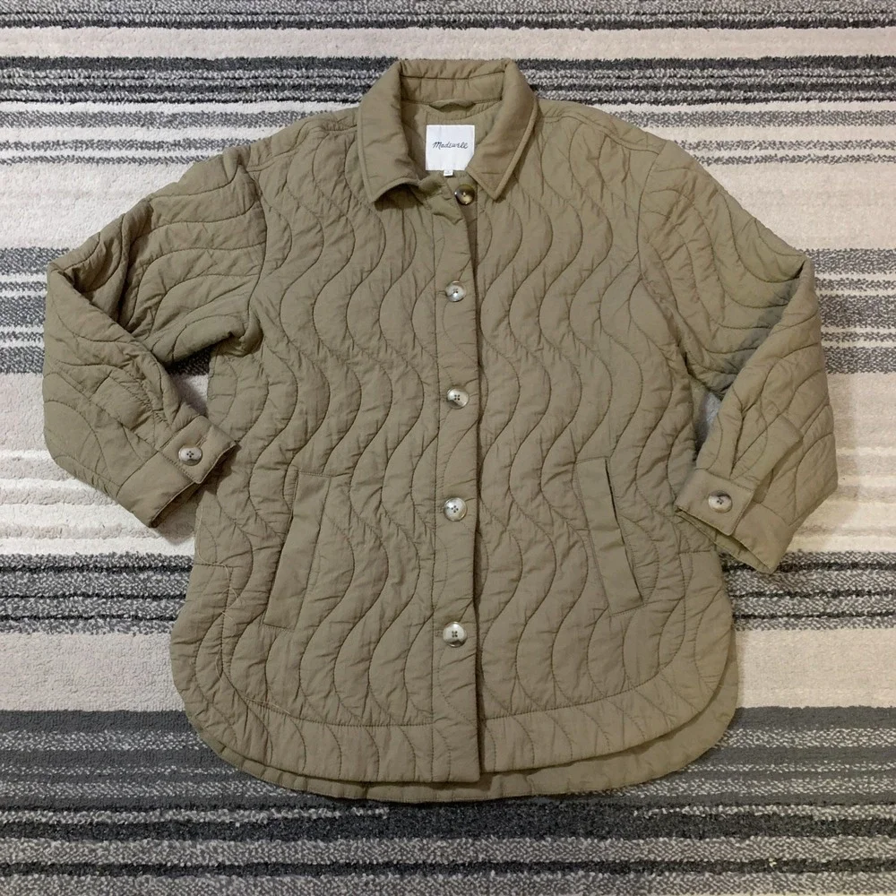 Madewell Quilted Belrose Shirt Jacket Women's Size Medium - Picture 1 of 7